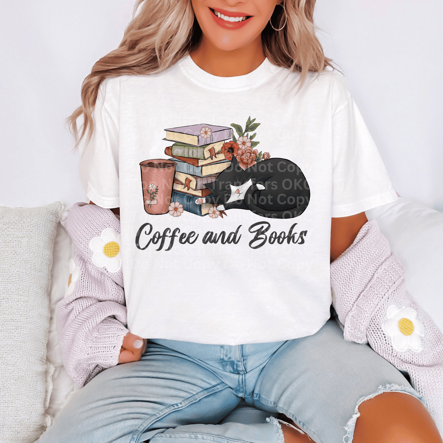 Coffee and Books DTF Transfer
