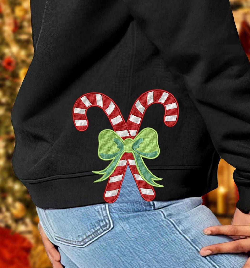 Candy Cane Side Slit DTF Transfer