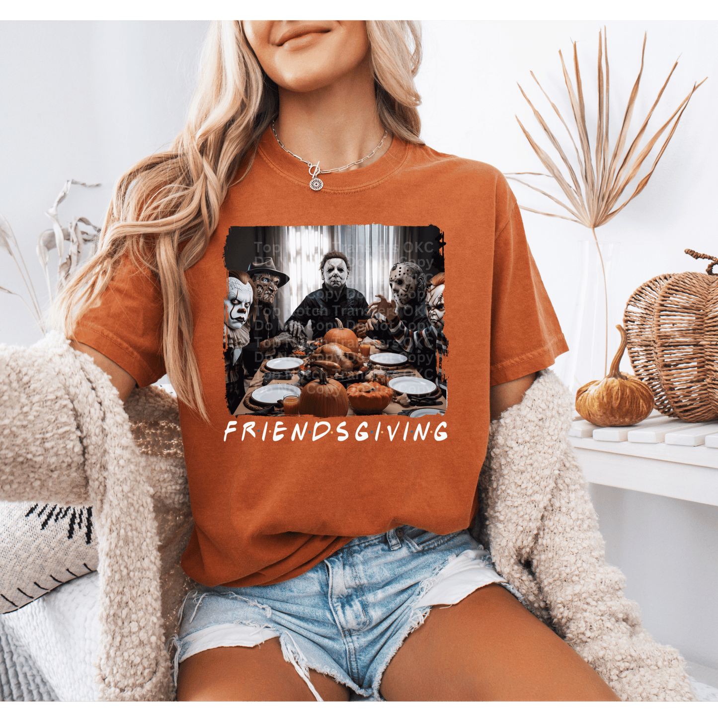Horror Friendsgiving (White) DTF Transfer