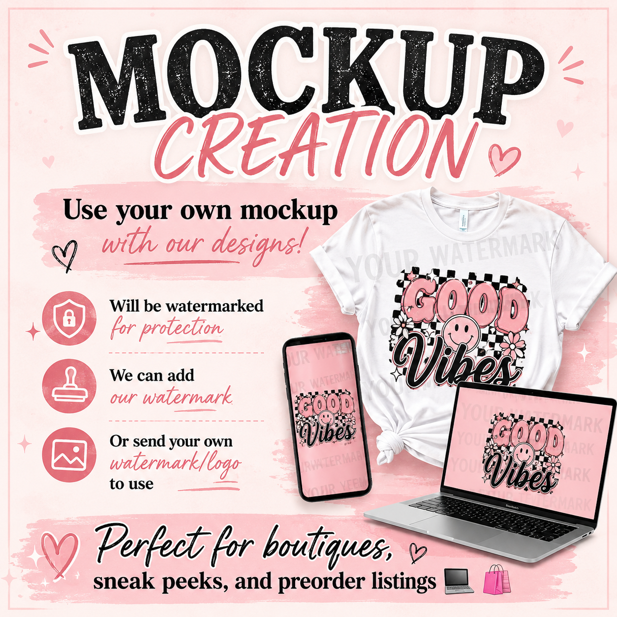 Mockup Creation *Please see description for all details*