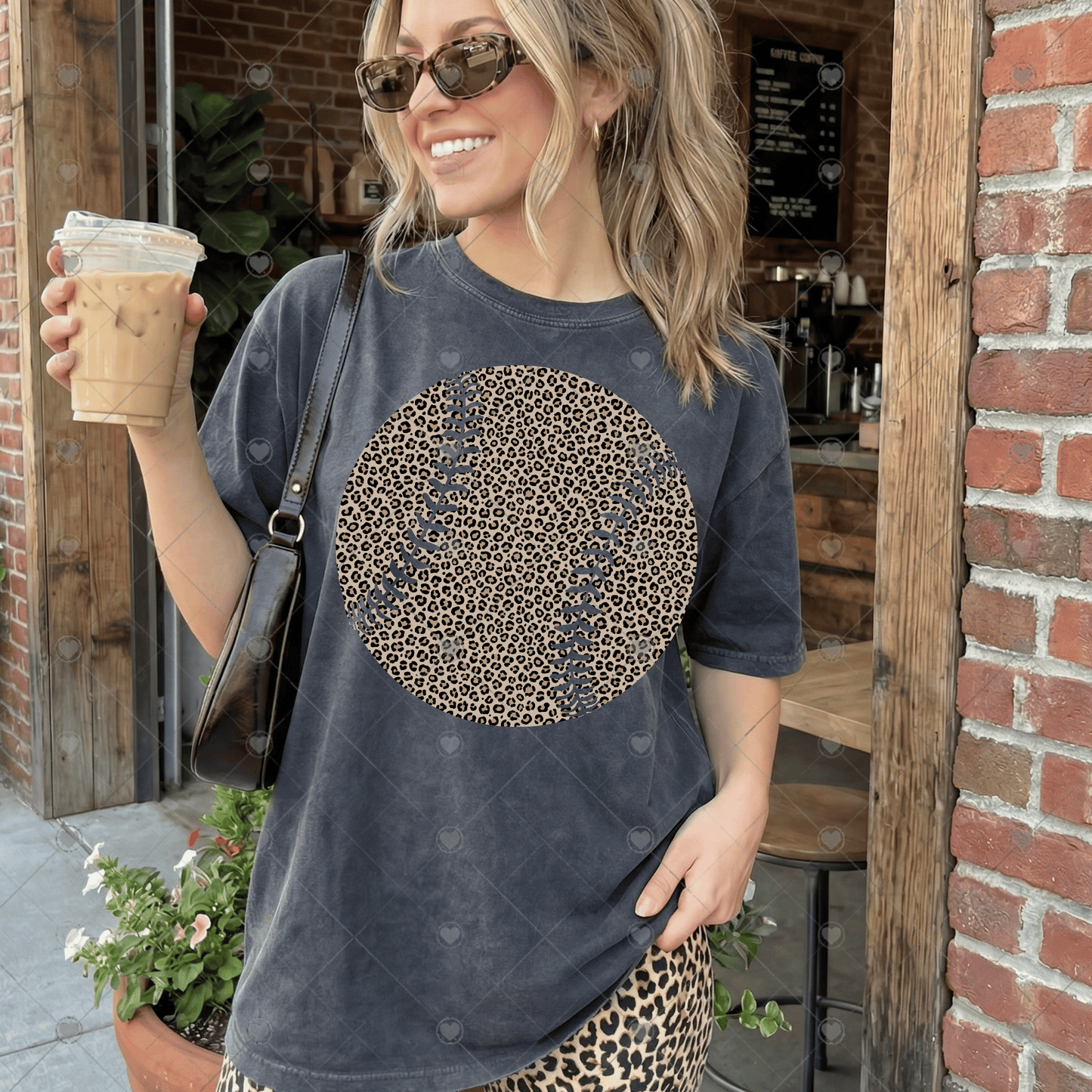 Leopard Print Baseball/Softball DTF Transfer