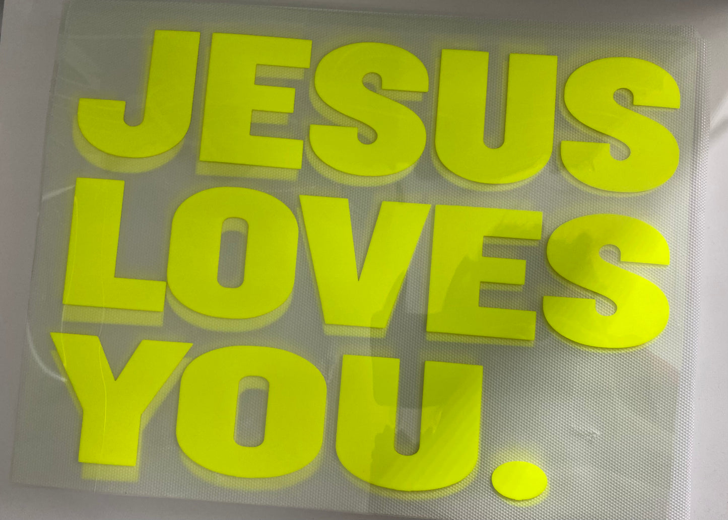 Jesus Loves You 3D Puff Transfer *3 Colors Available*