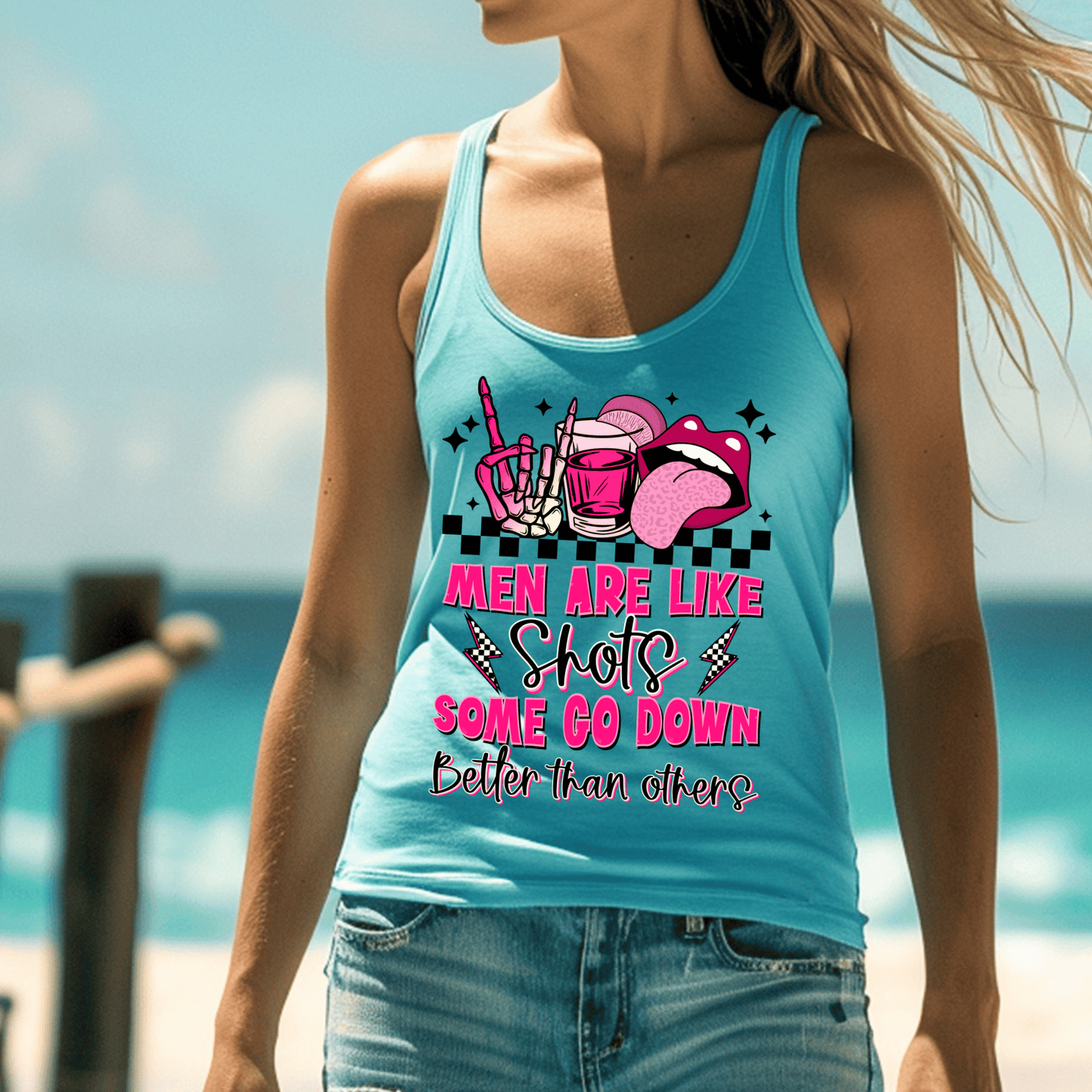 Men Are Like Shots 2 DTF Transfer