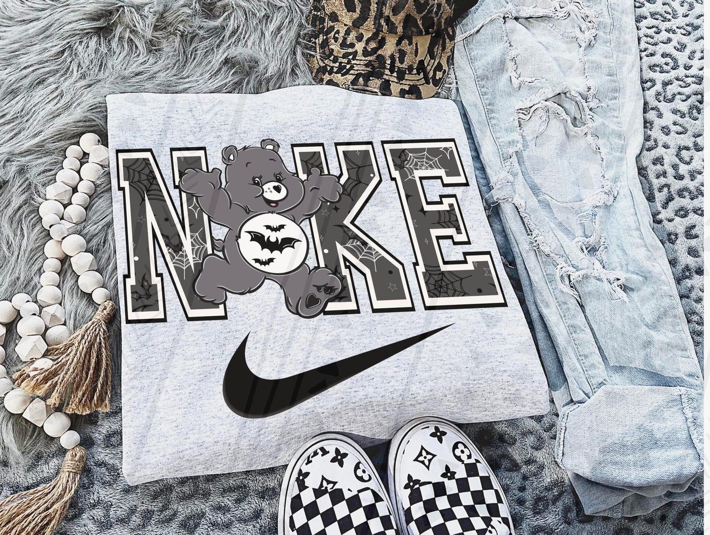 Spooky C Bear Swoosh DTF Transfer