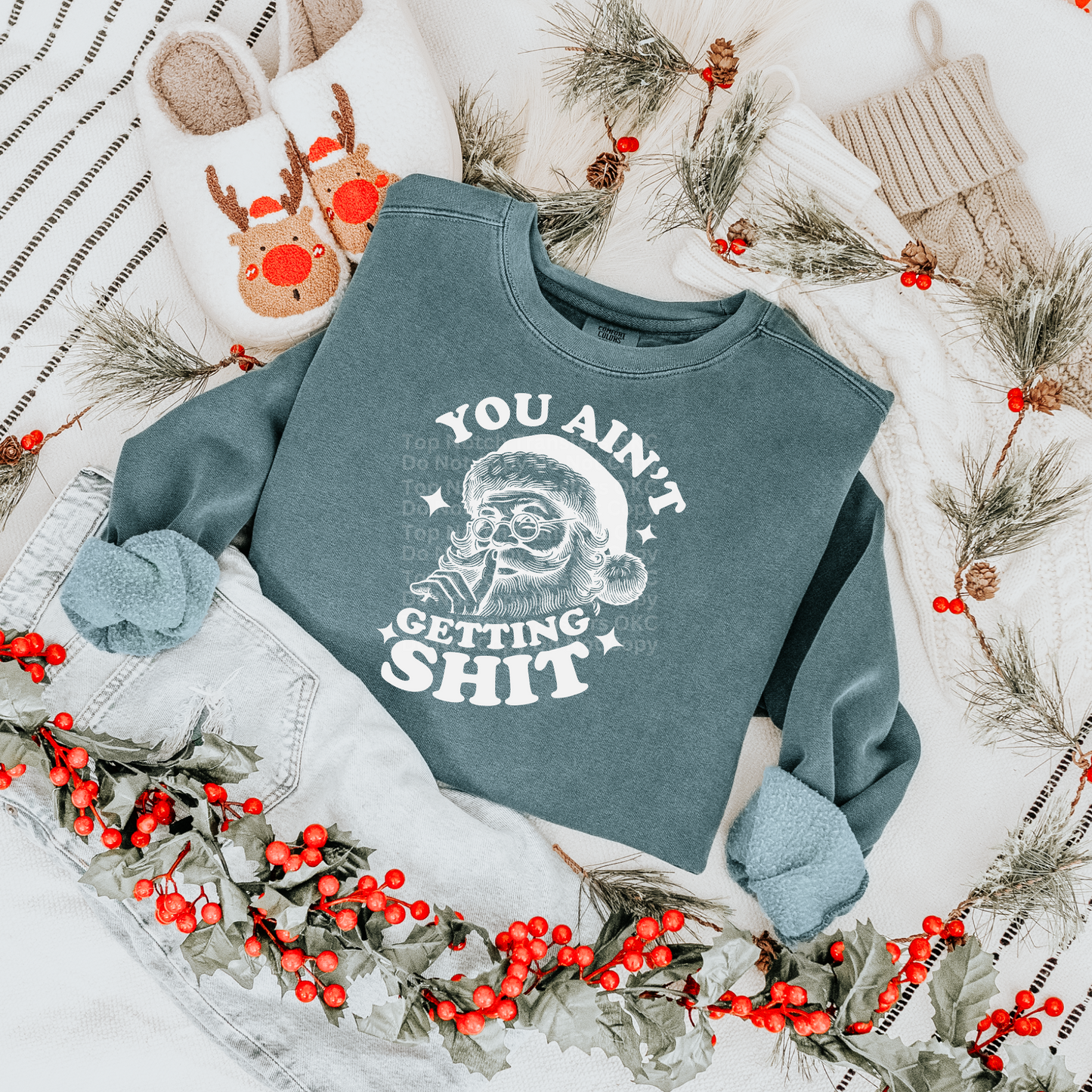 You Ain't Getting Shit White - Retro DTF Transfer