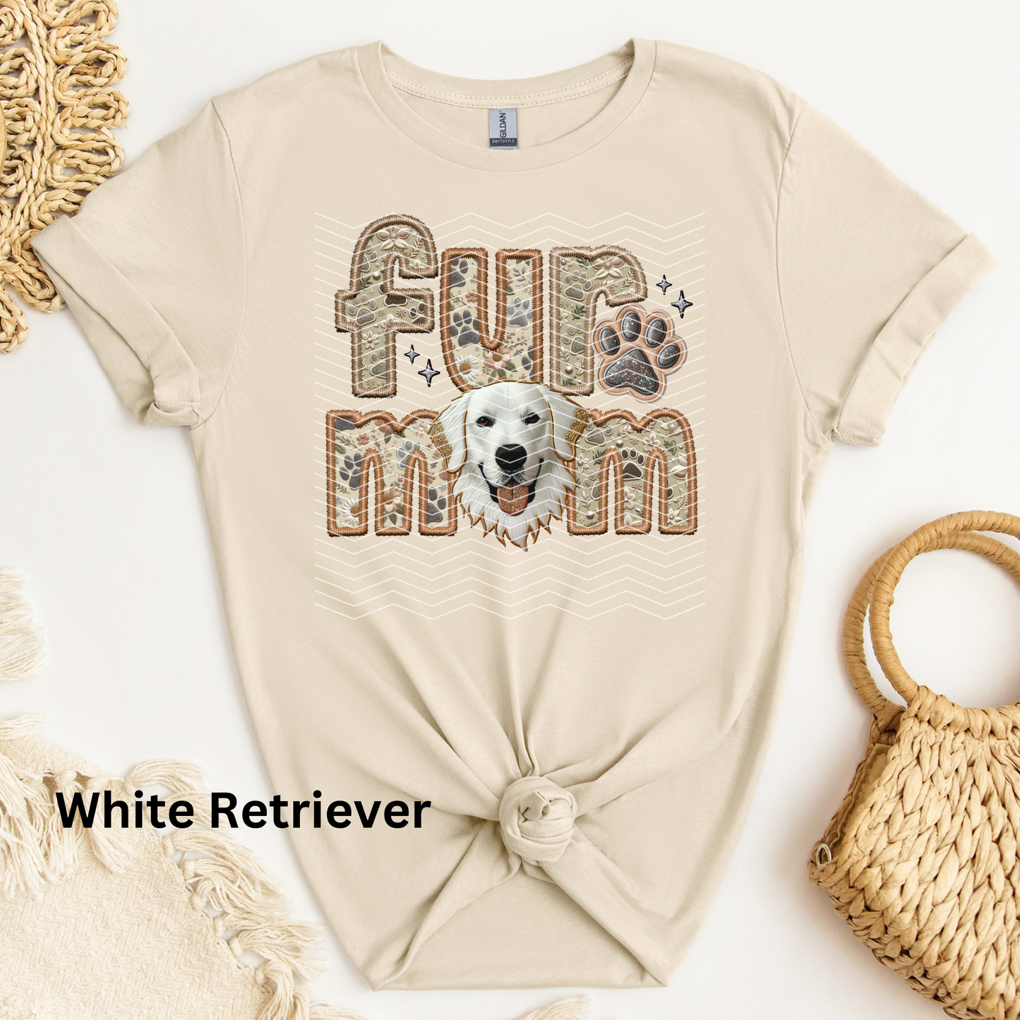 White Retriever DTF Transfer