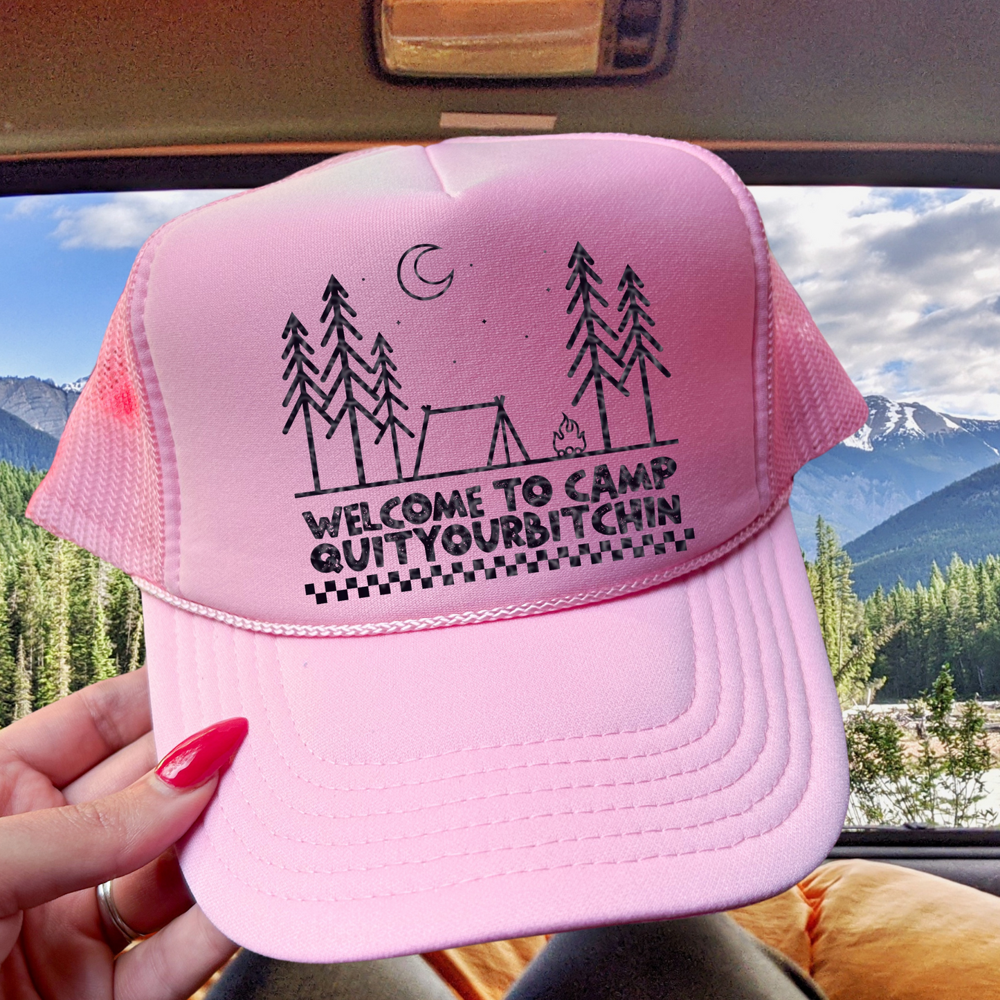 Welcome To Camp Quityourbitchin (Black) DTF Transfer