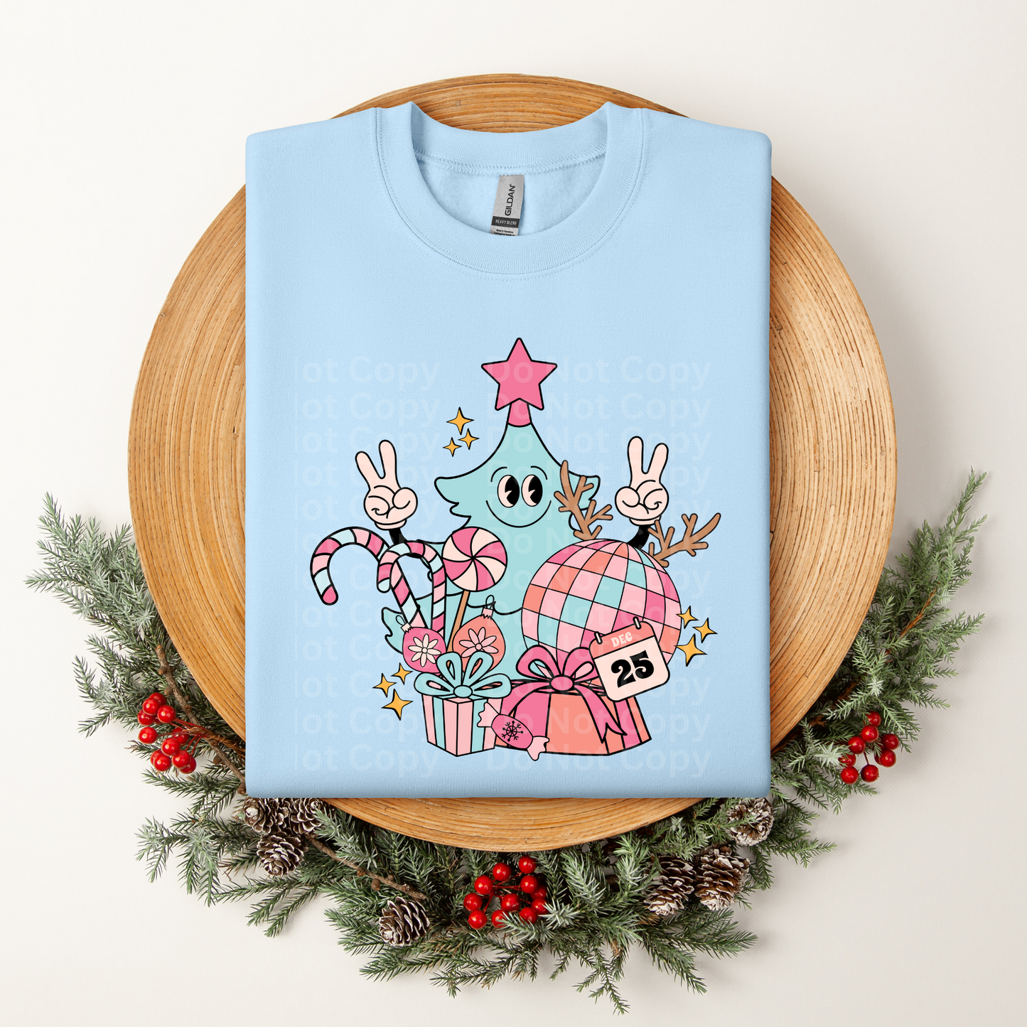 Retro groovy Christmas DTF Transfer