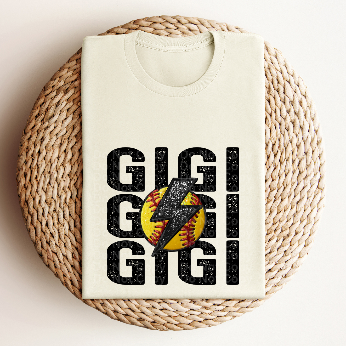 Stacked Softball Gigi DTF Transfer