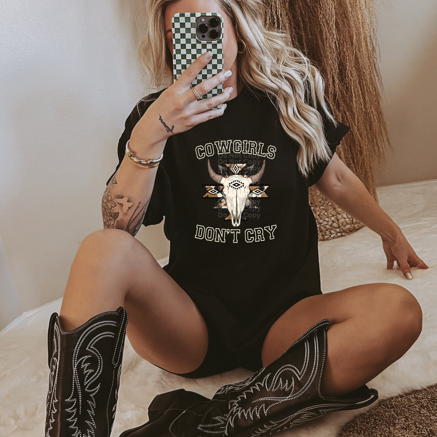 C0wgirls Don't Cry (White) DTF Transfer