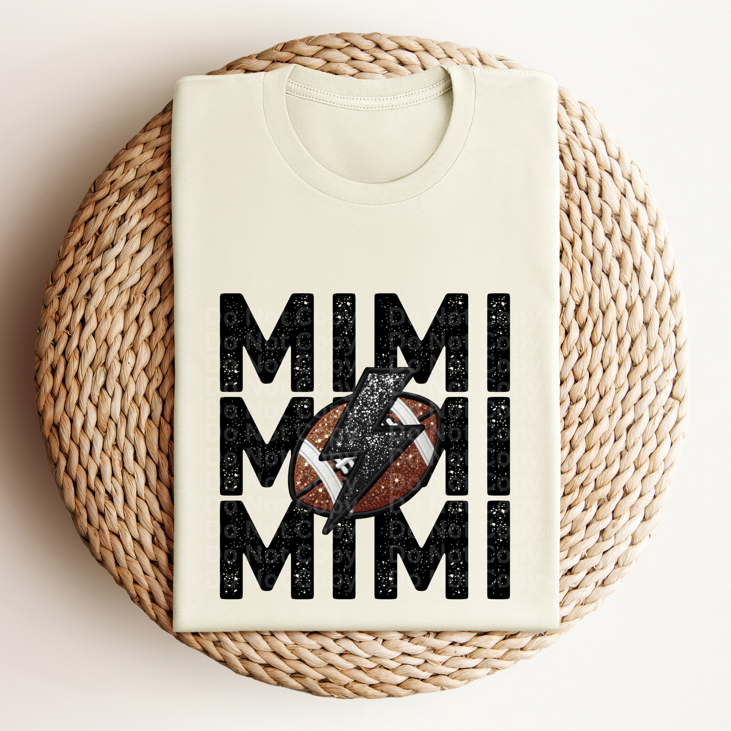 Stacked Football Mimi DTF Transfer