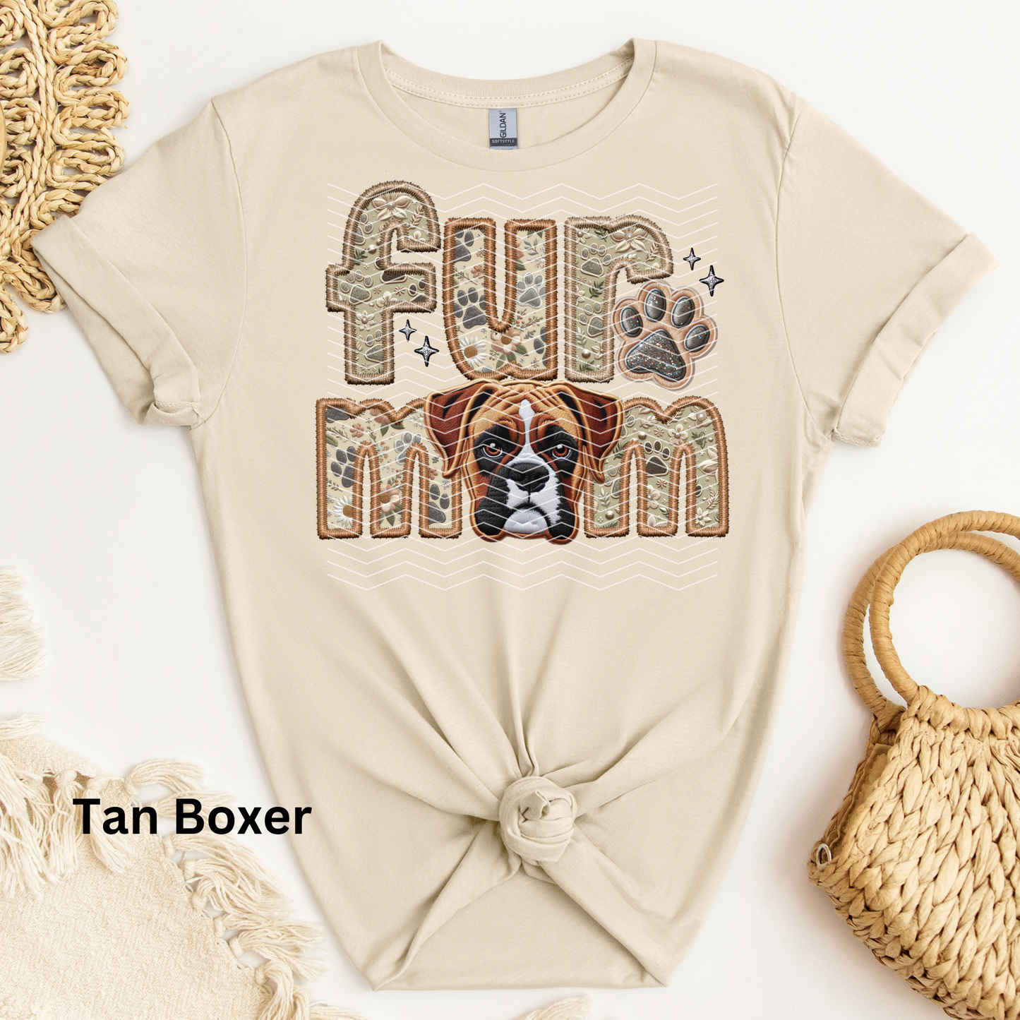 Tan Boxer DTF Transfer