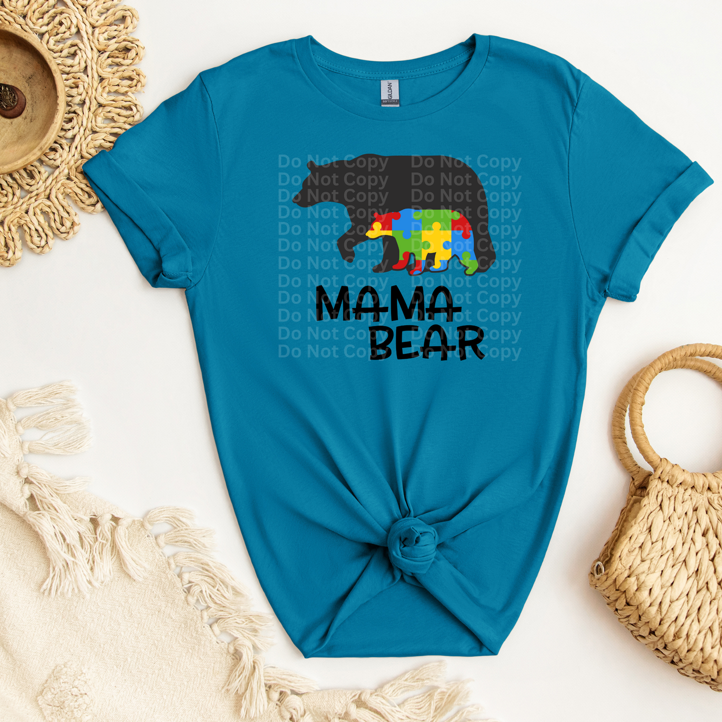 Mama Bear Puzzle Bear DTF Transfer