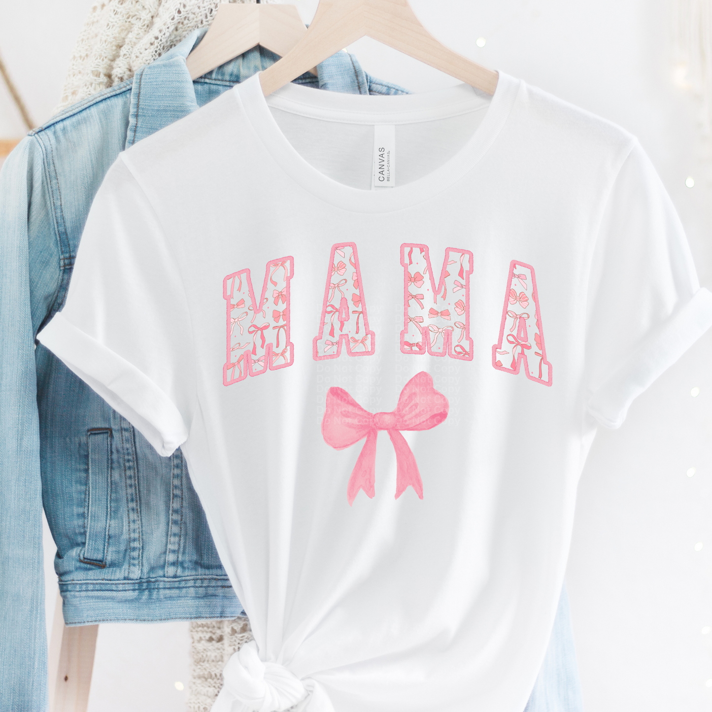Mama pink Bows DTF Transfer