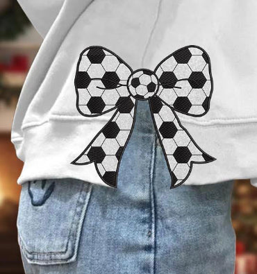 Soccer Bow Side Slit DTF Transfer
