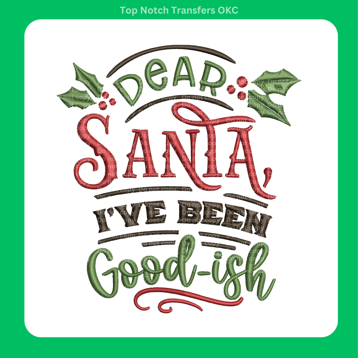 Deer Santa, I've been Goodish DTF Transfer