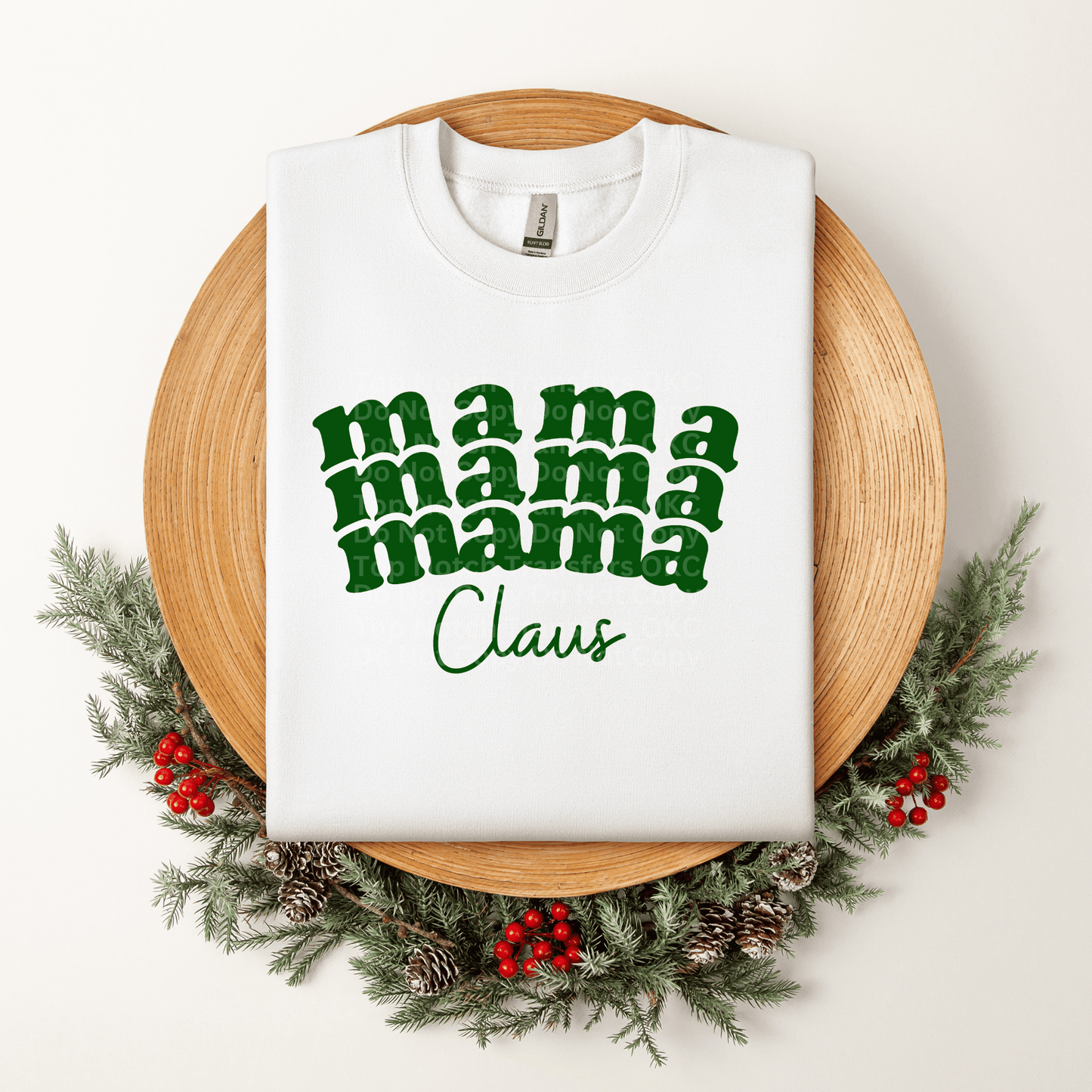 Mama Claus green DTF Transferm