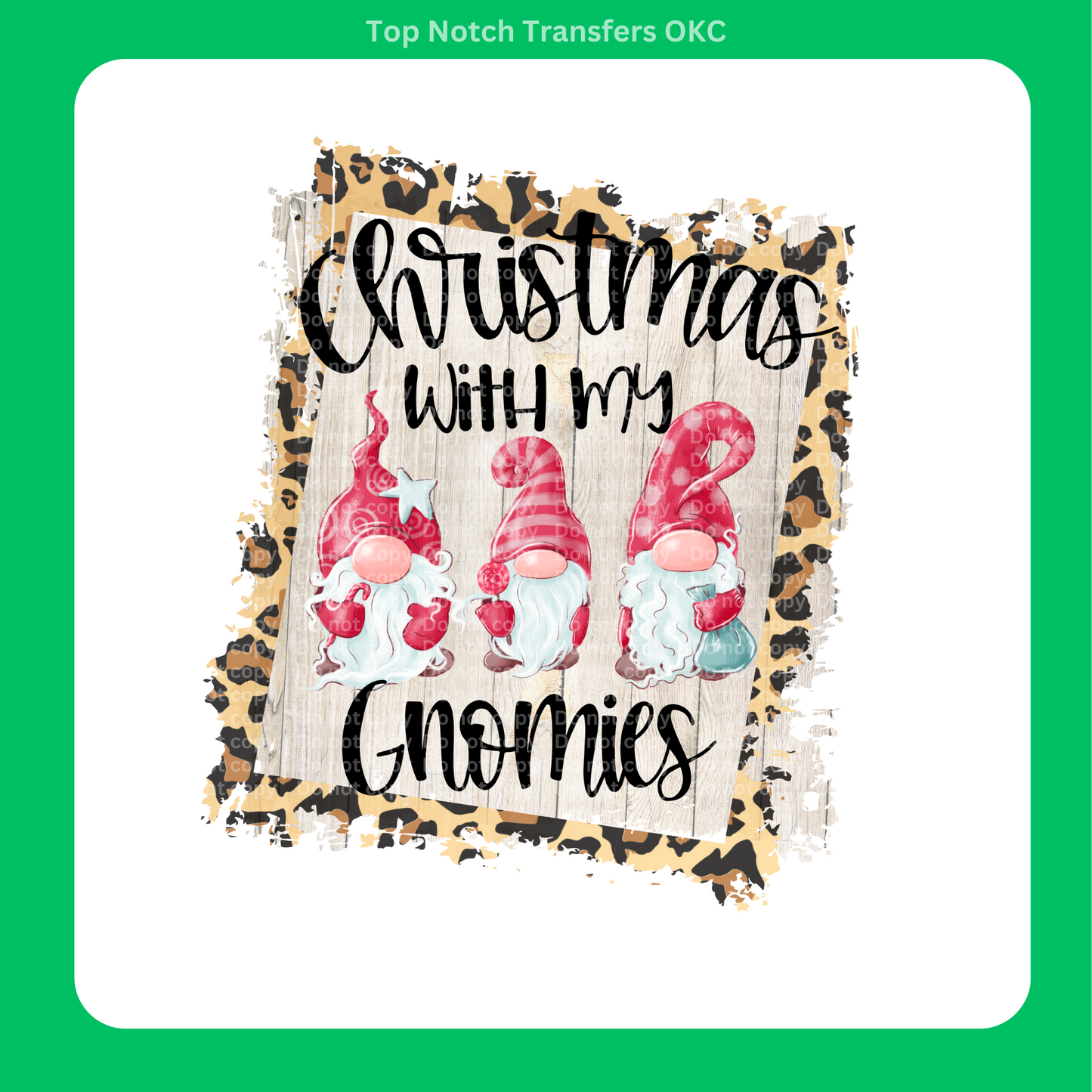 Christmas with my Gnomies DTF Transfer