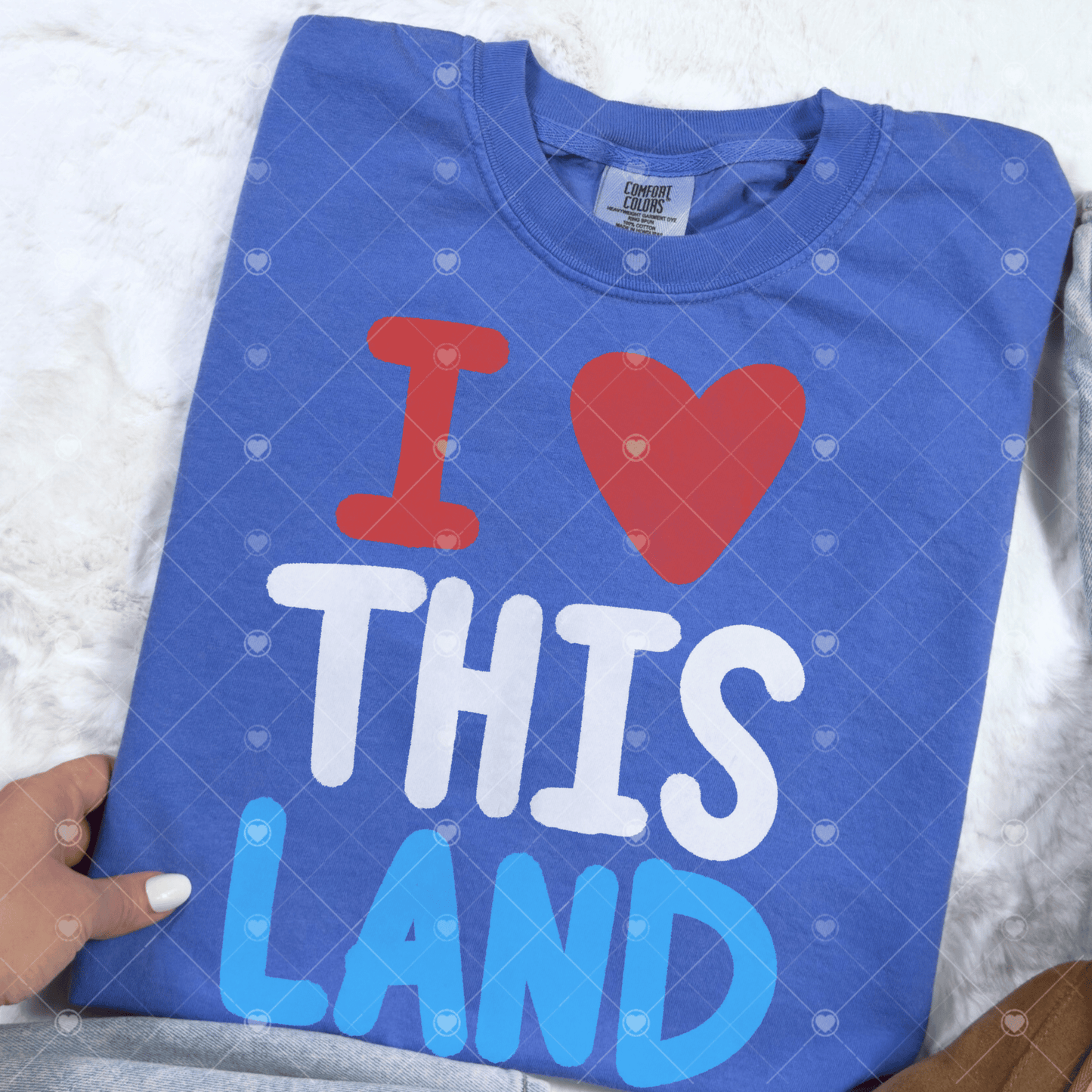 I Love This Land DTF Transfer