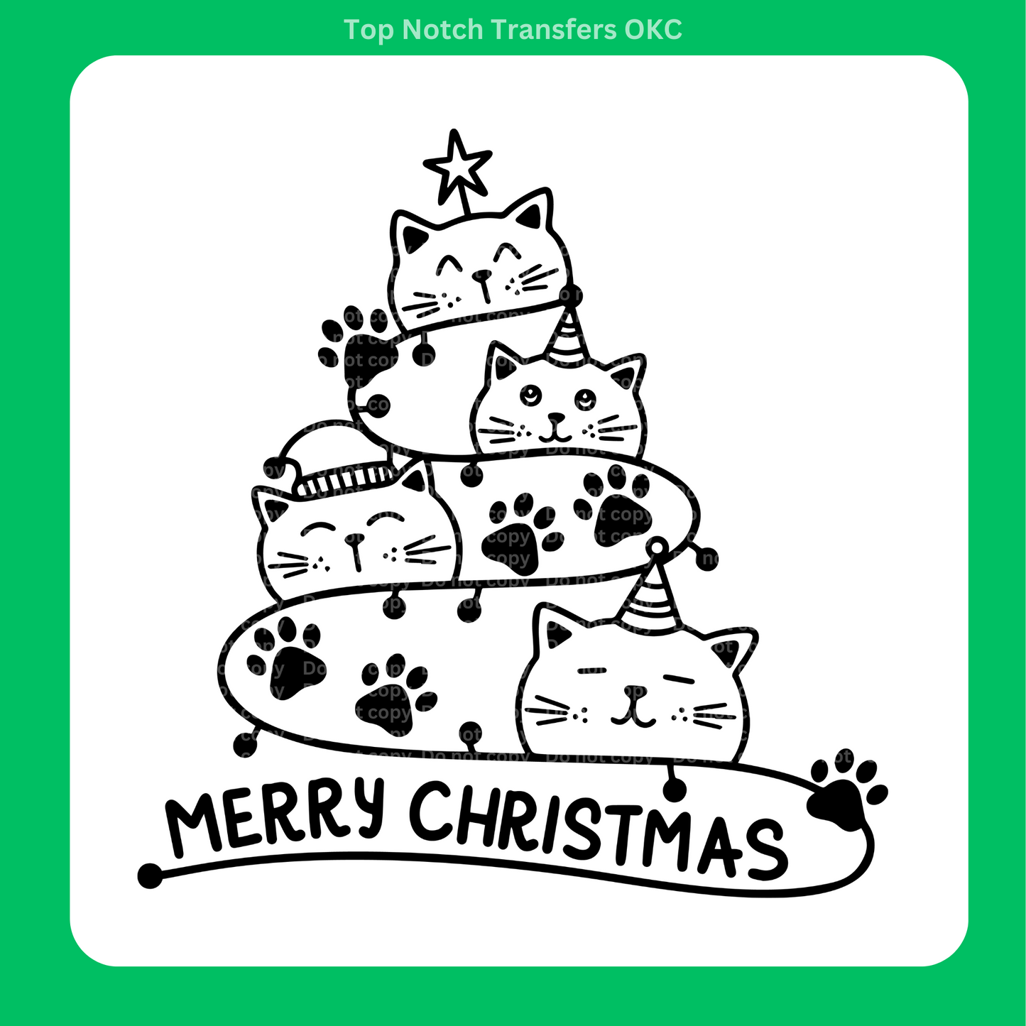 Christmas Cats DTF Transfer