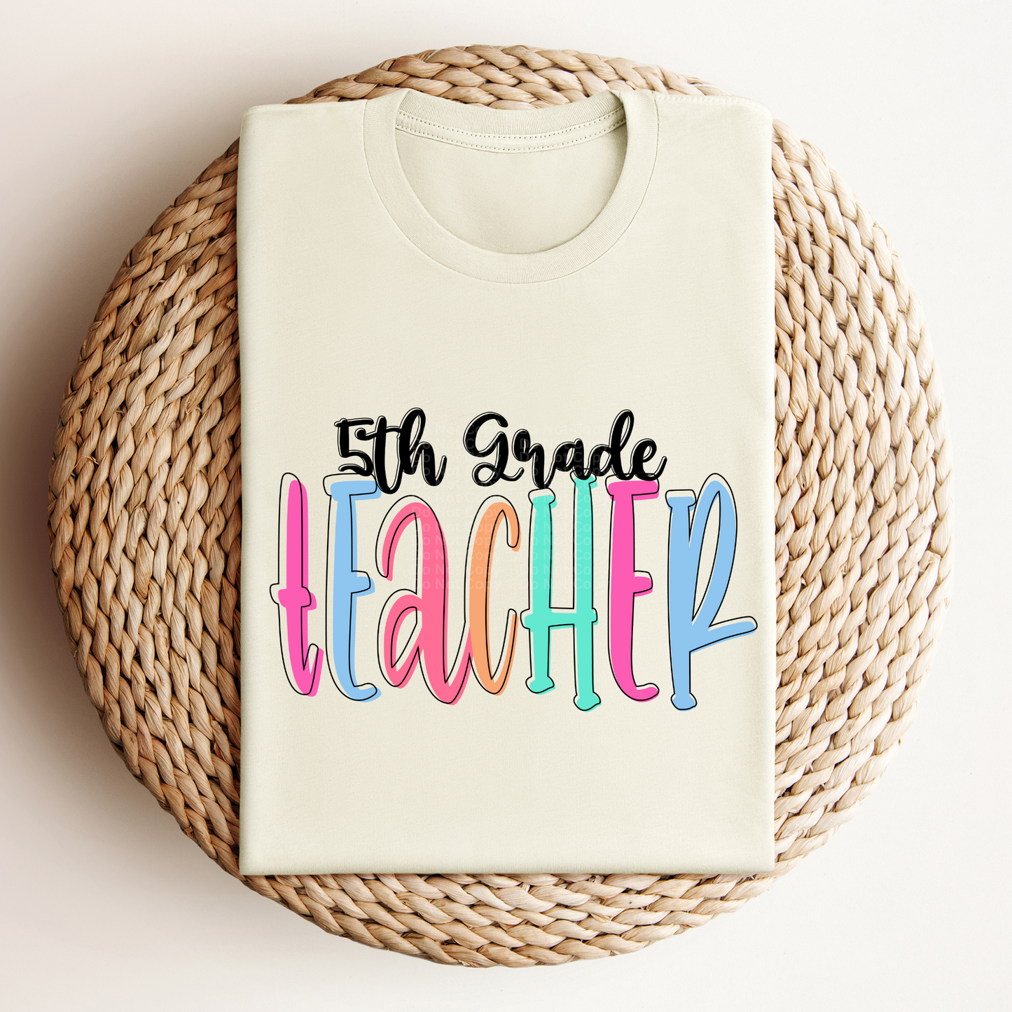 5th Grade Teacher - Colored Names/Occupations DTF Transfer