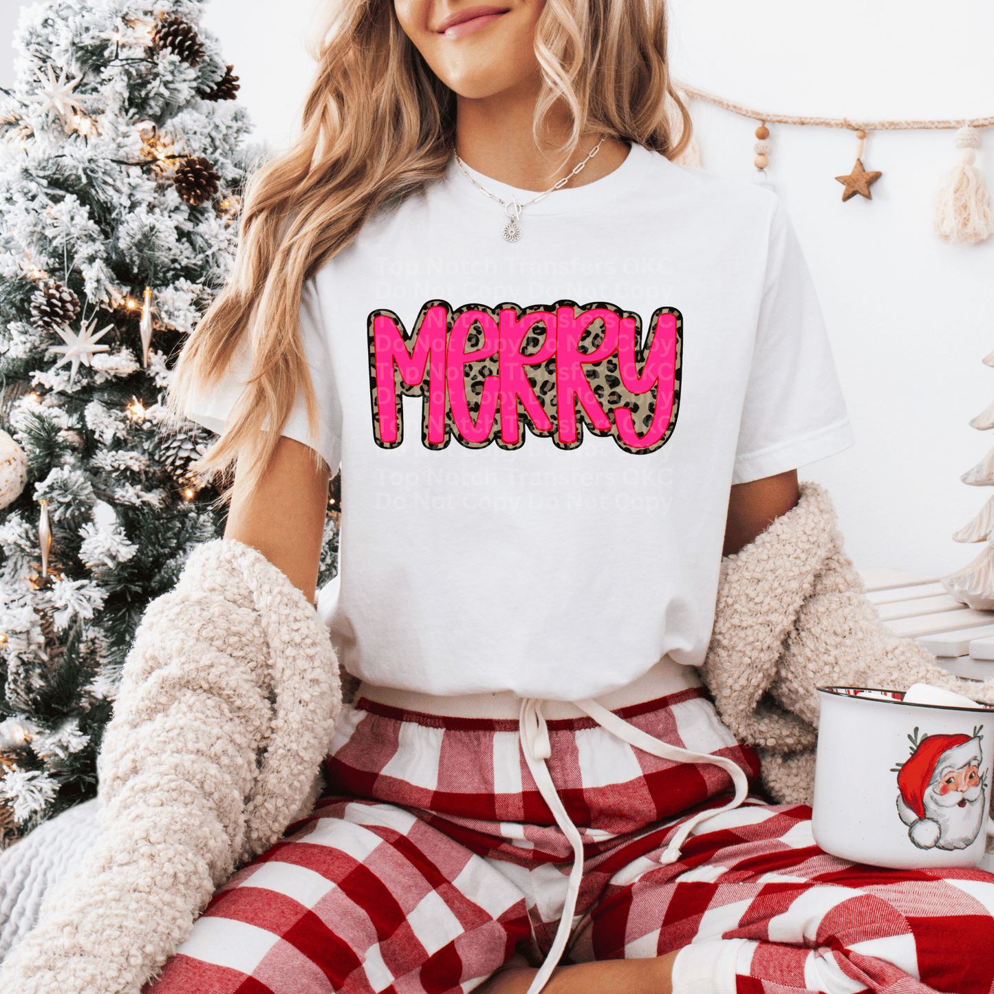 Merry Pink - Leopard DTF Transfer