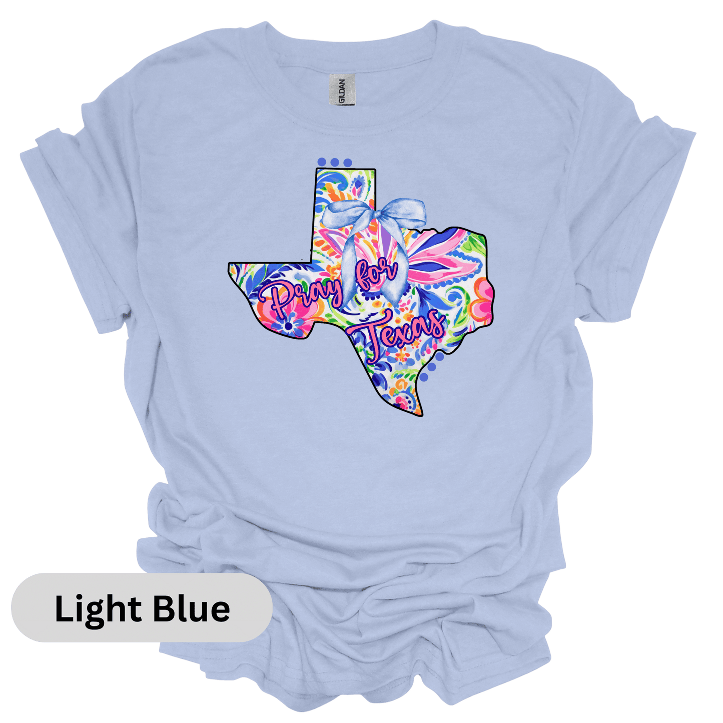 Floral Pray for Texas T-Shirt