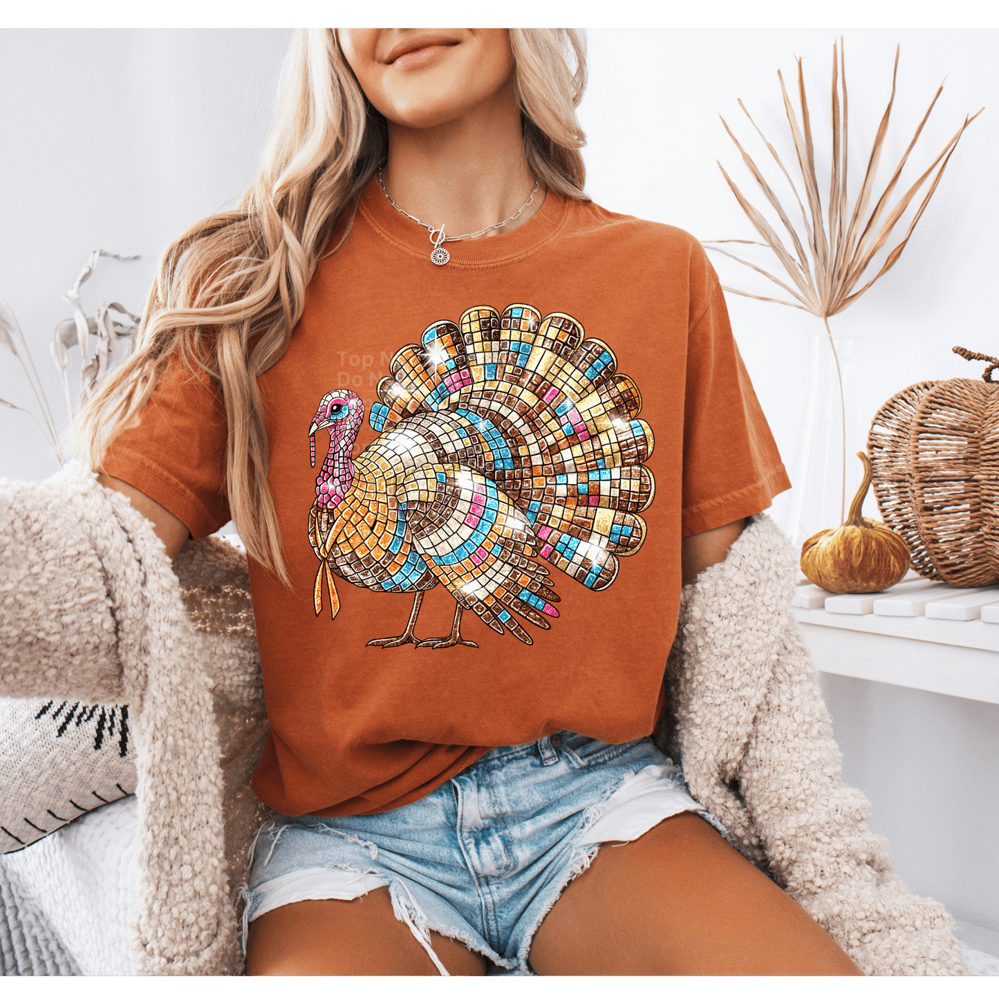 Disco Turkey DTF Transfer