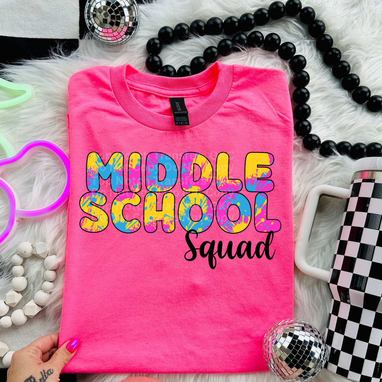 Middle School Squad Paint Splash DTF Transfer