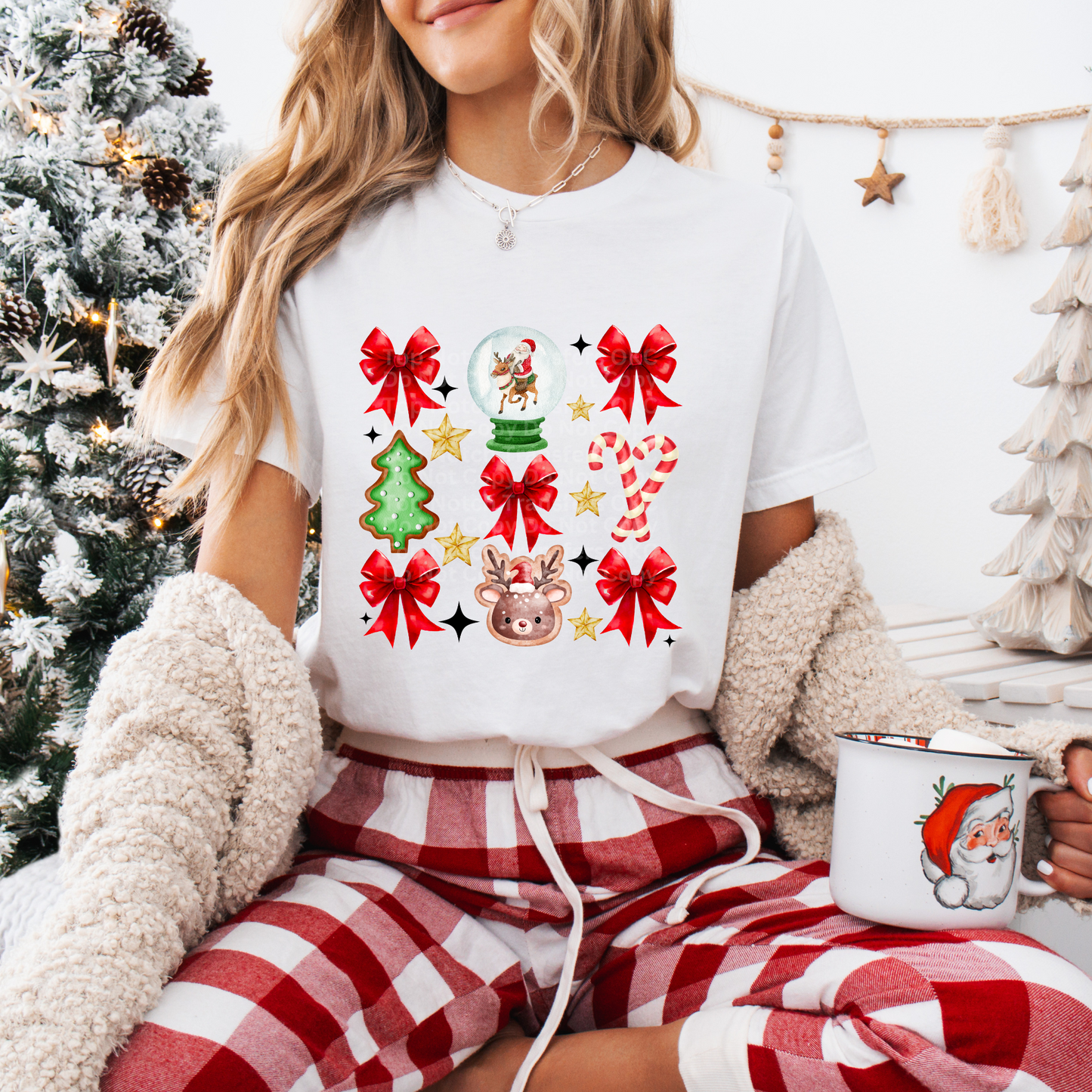 Snow globe Christmas Coquette Collage DTF Transfer