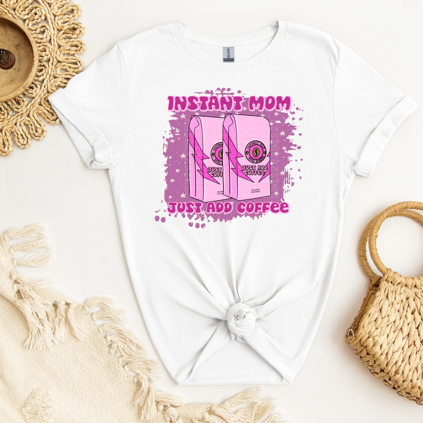 Instant Mom Just add Coffee DTF Transfer