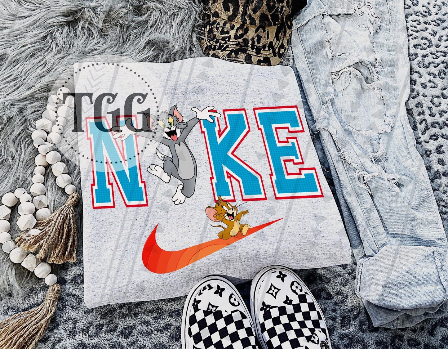 Tom & Jerry N!ke DTF Transfer