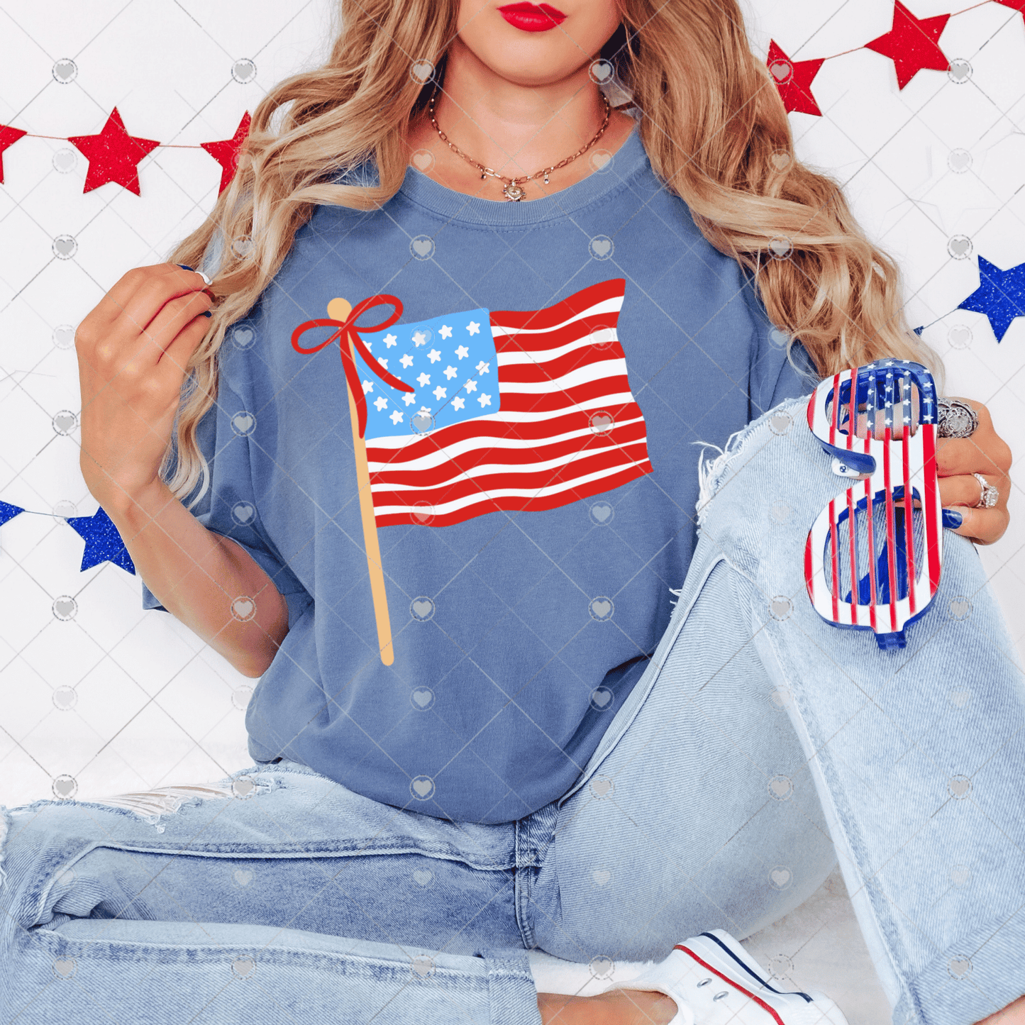 American Flag DTF Transfer