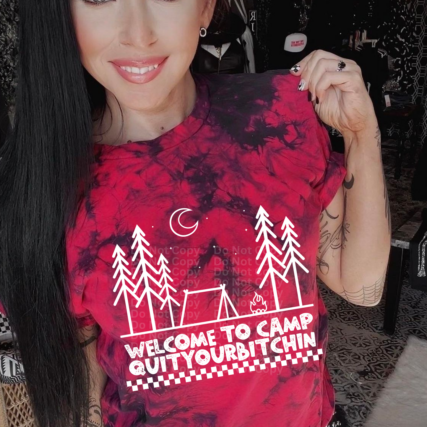 Welcome To Camp Quityourbitchin (white) DTF Transfer