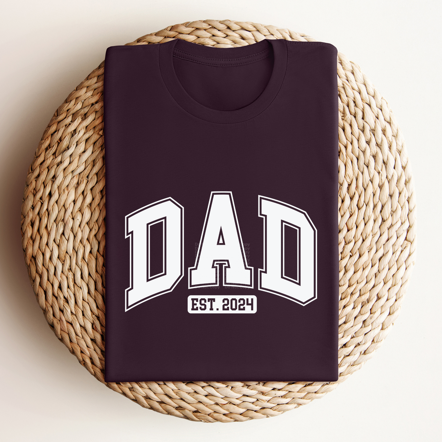 DAD White Est. 2024 DTF Transfer