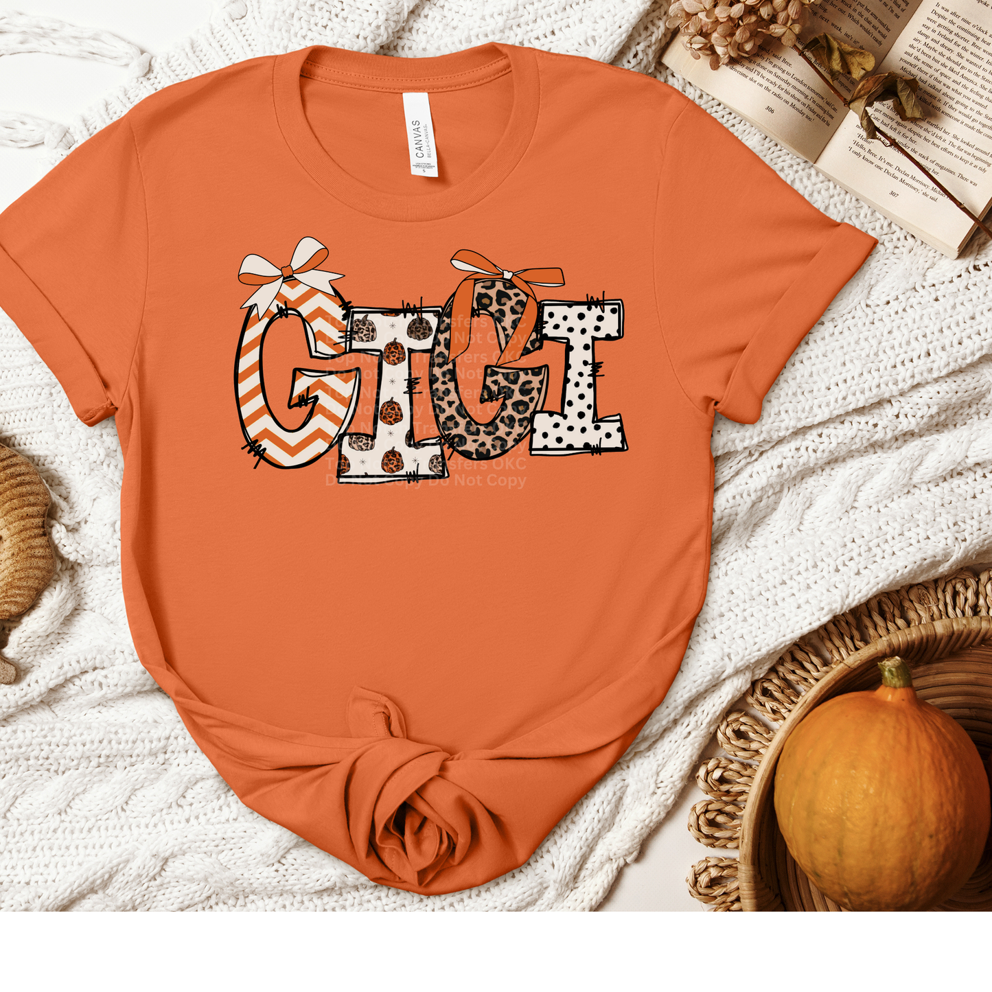 Gigi - Fall/Bows DTF Transfer