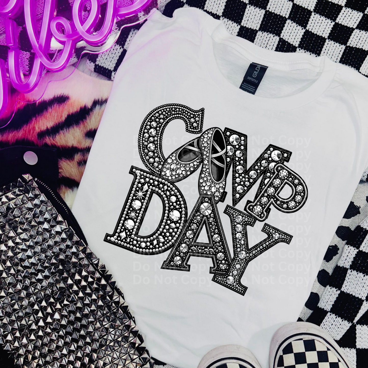 Comp Day (Ballet Slippers) - Faux Rhinestone DTF Transfer