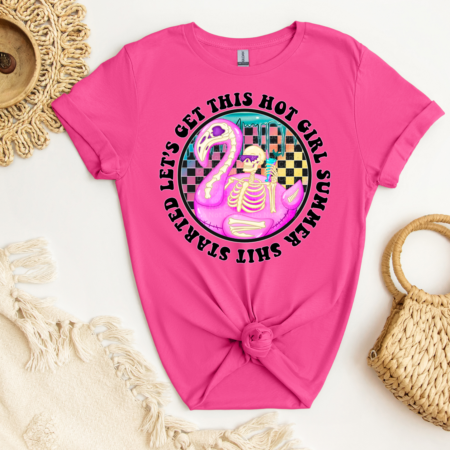 Let's Get This Hot Girl Summer Shit Started (White Lettering Outline) DTF Transfer