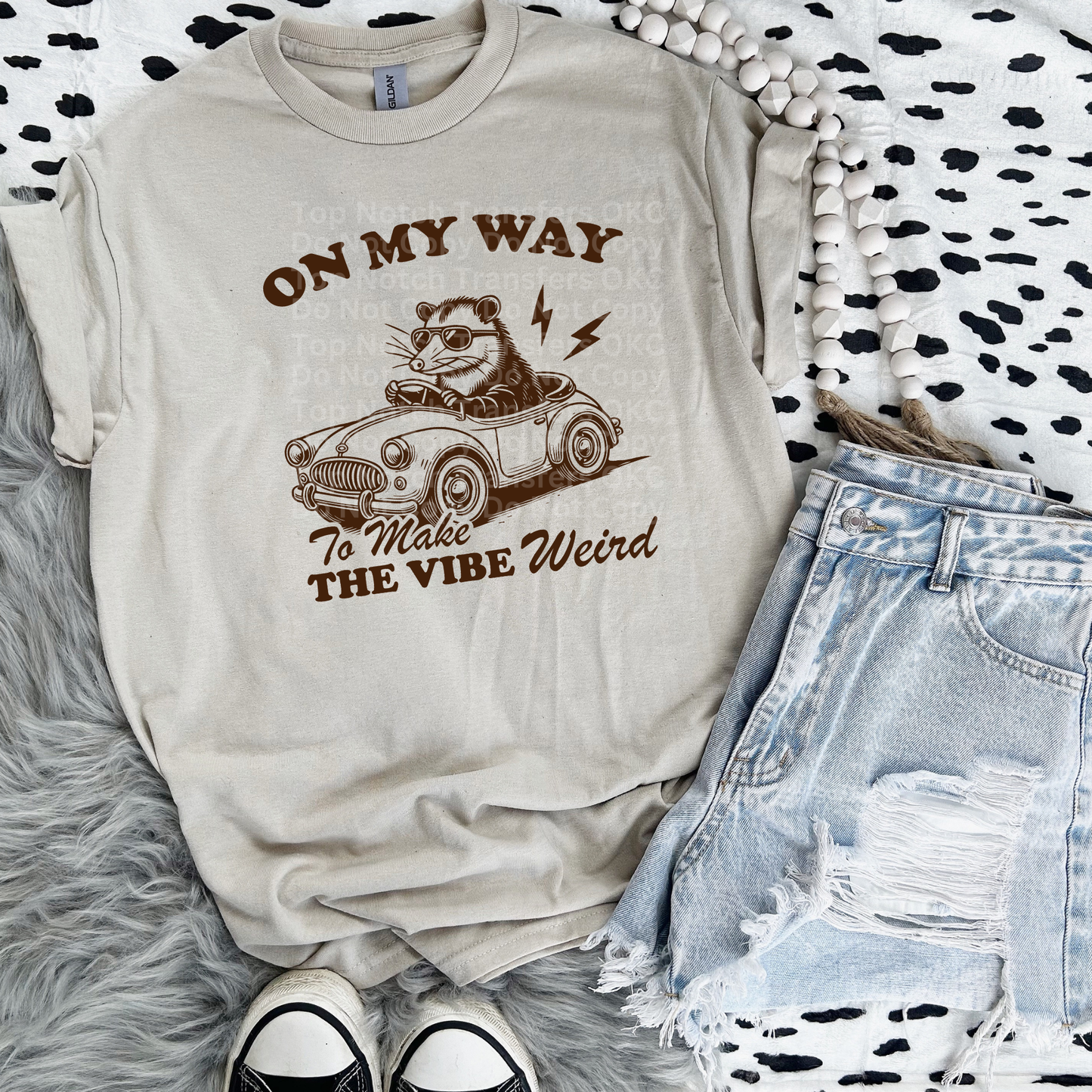 On My Way to Make the Vibe Weird (Brown) DTF Transfer