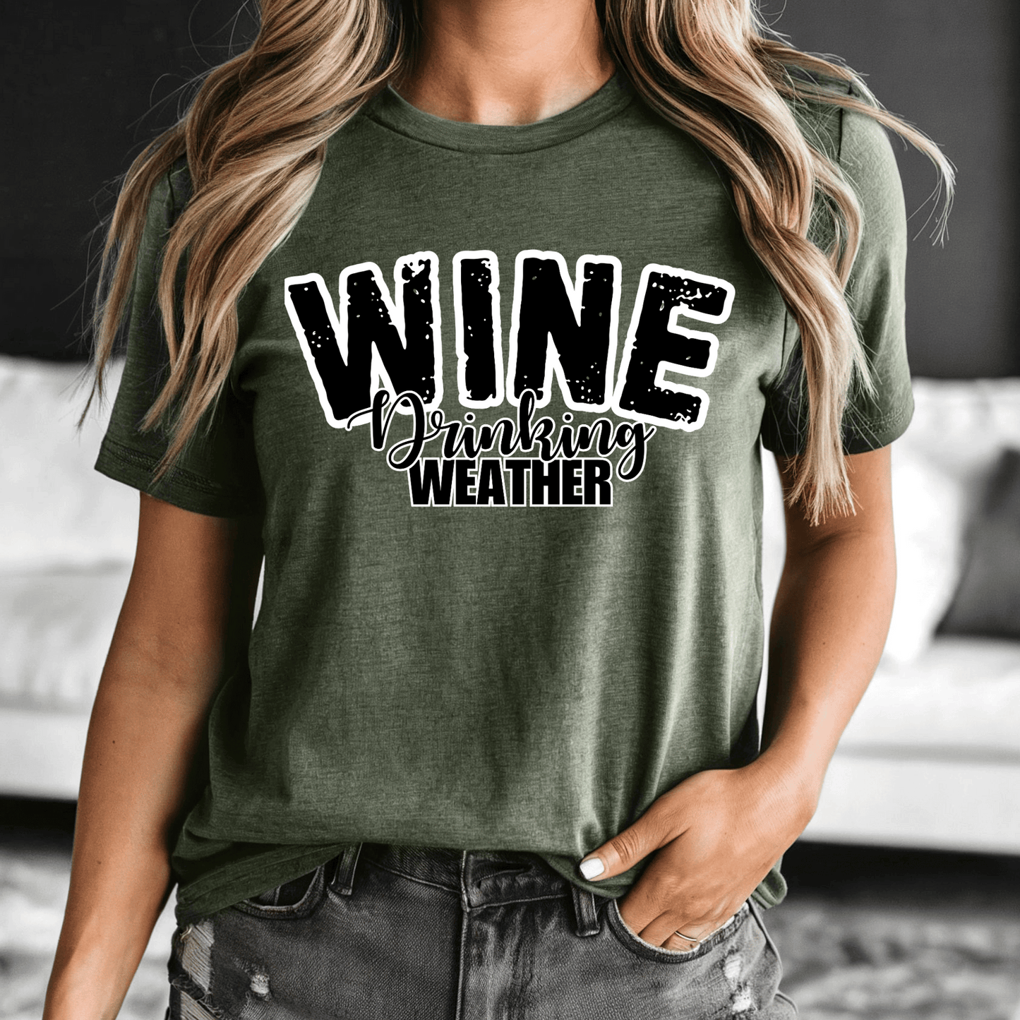 Wine Drinking Weather DTF Transfer