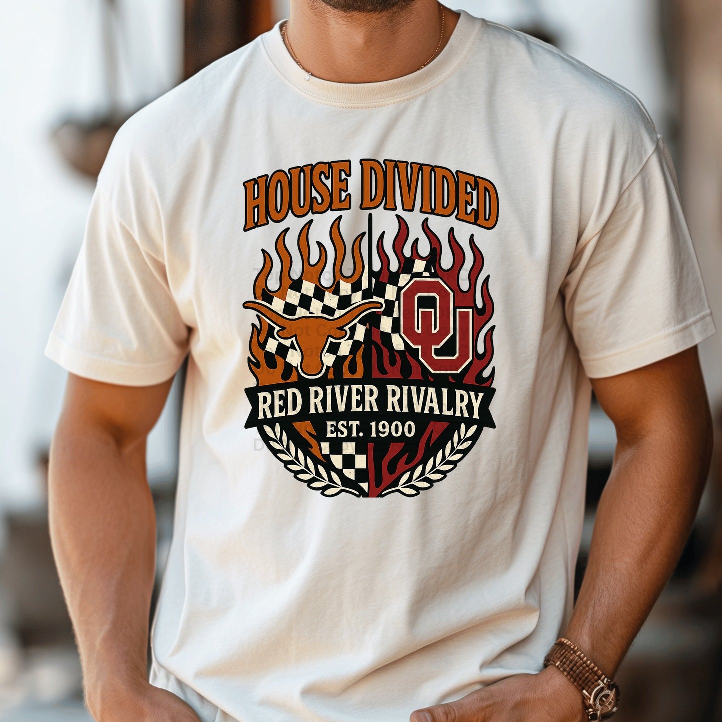 Red River Rivalry- House Divided DTF Transfer