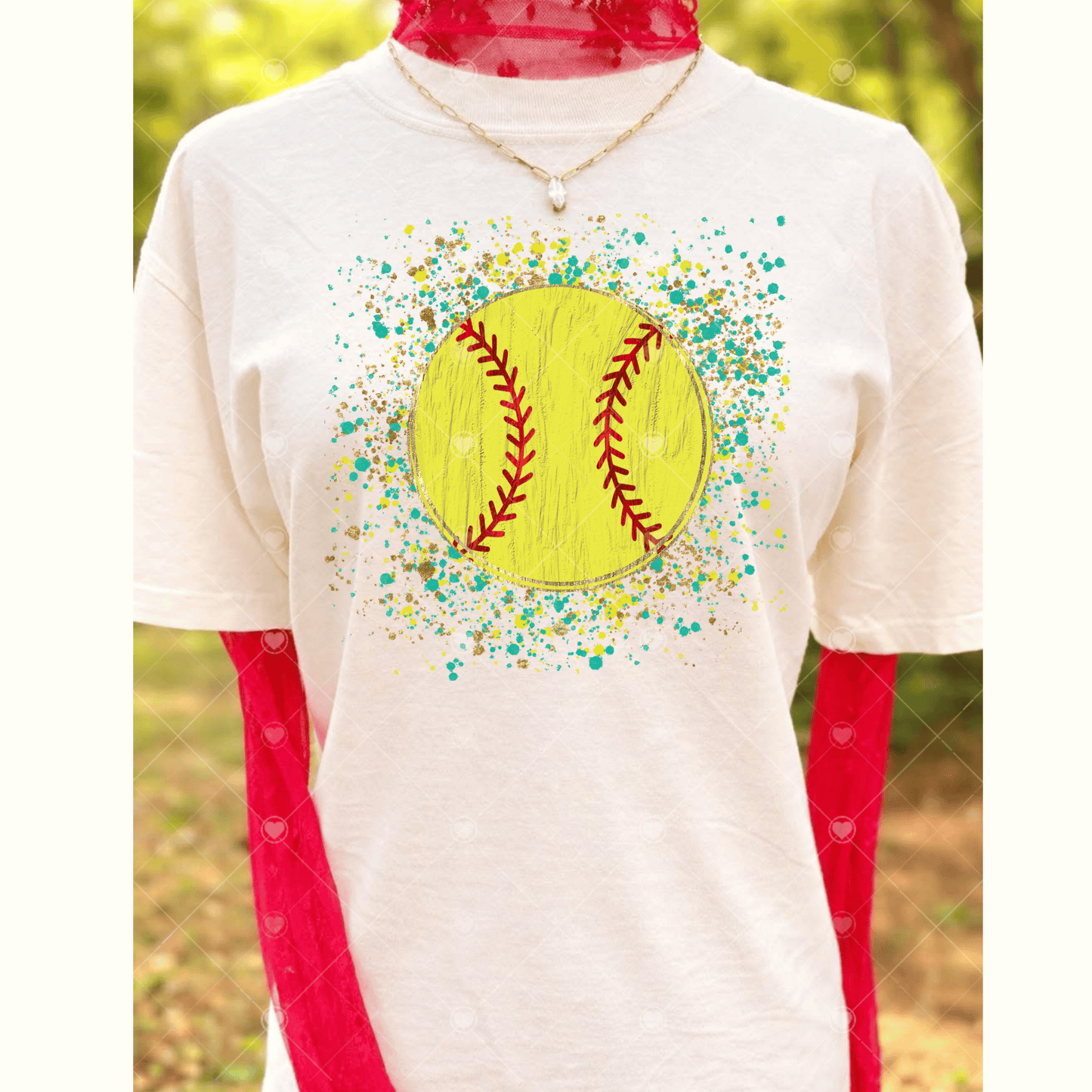 Softball Splash DTF Transfer