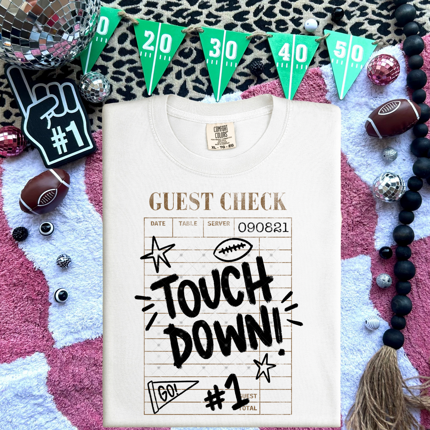 Touch Down Guest Check DTF Transfer