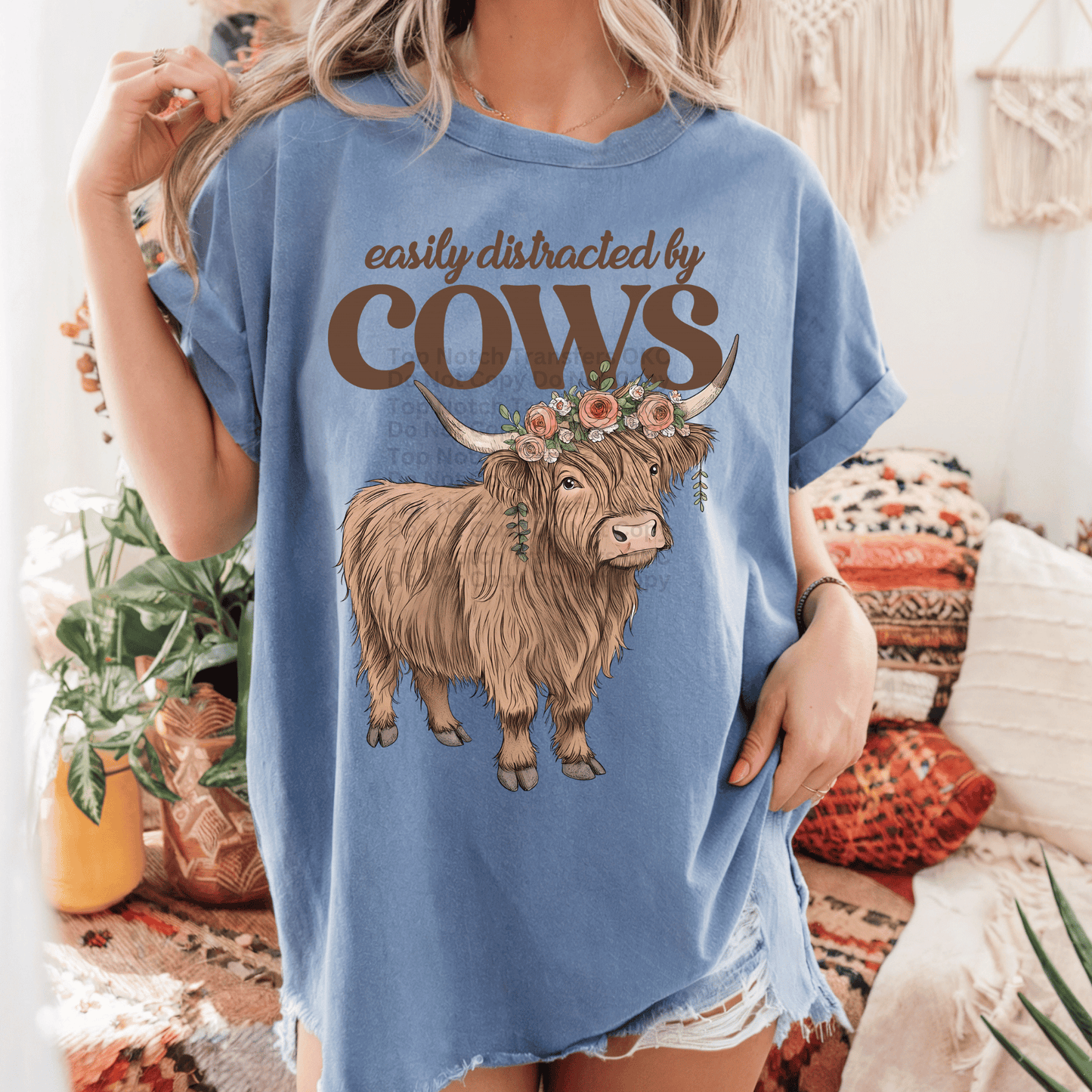 Easily Distracted By Cows DTF Transfers