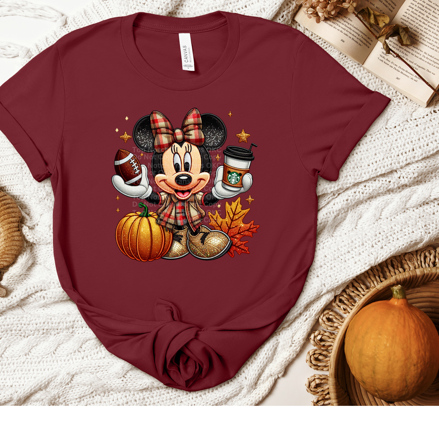 Fall Mouse w/Bow DTF Transfer