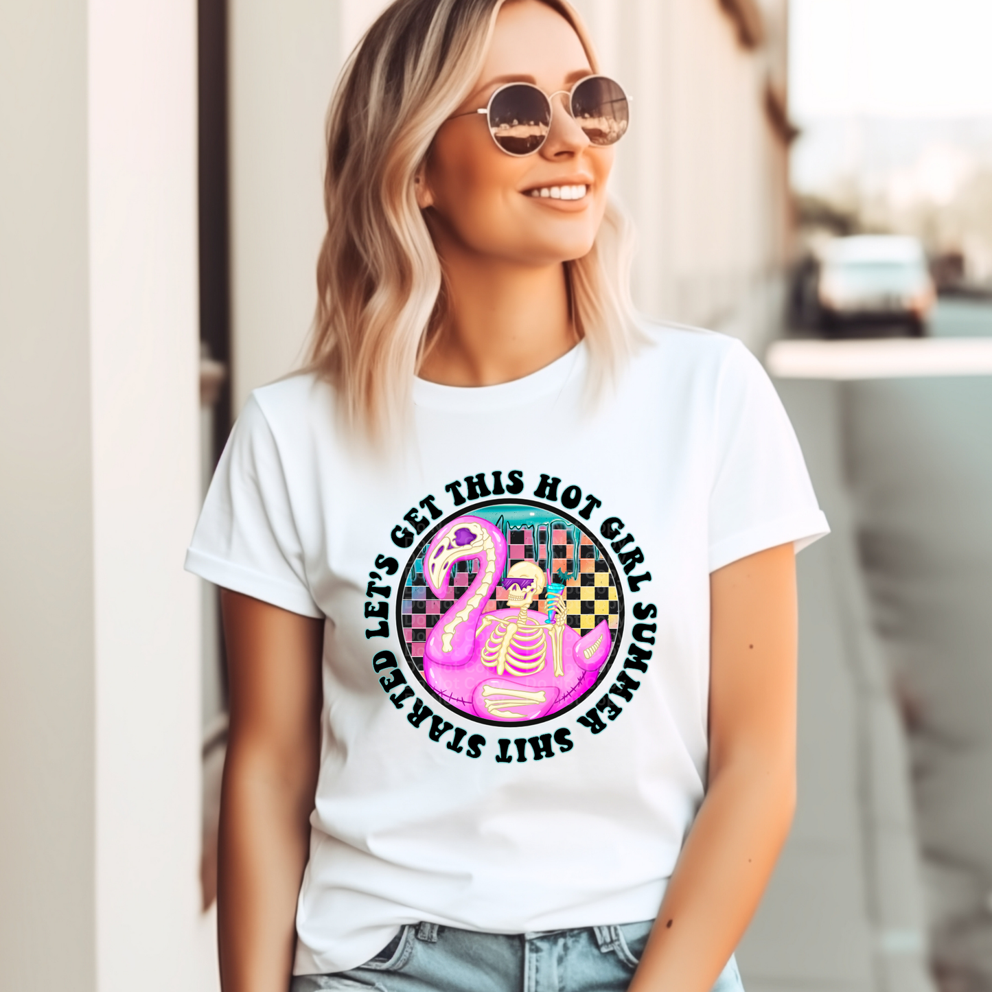 Let's Get This Hot Girl Summer Shit Started (Blue Lettering Outline) DTF Transfer