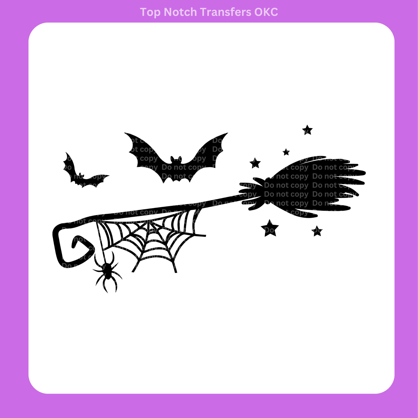 Spooky Broom Stick DTF Transfer