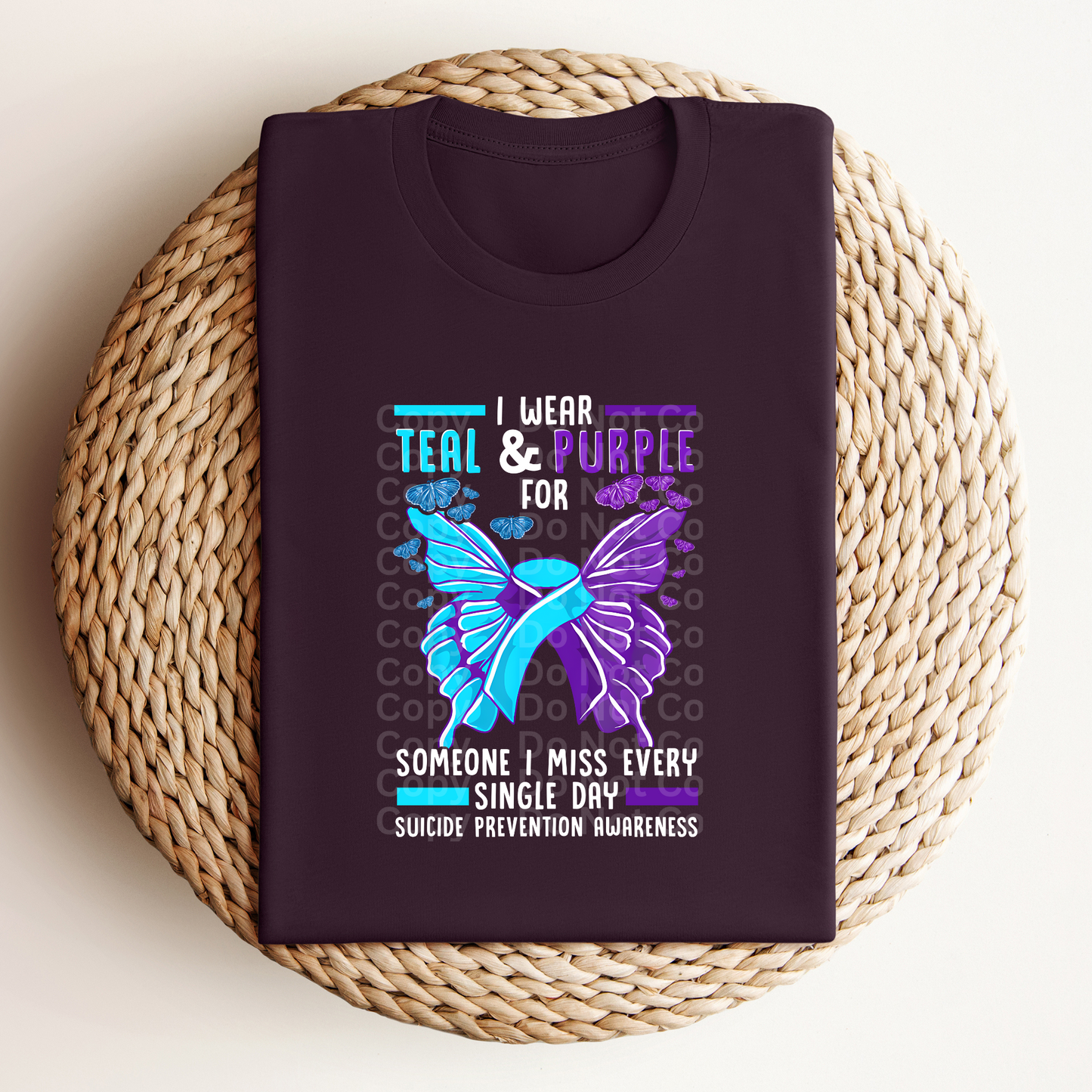 I Wear Teal & Purple DTF Transfer