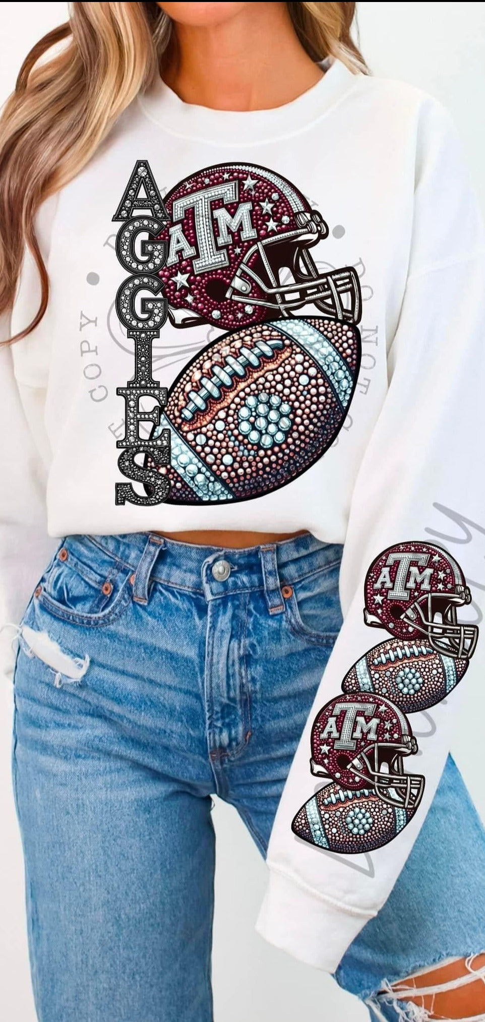 Rhinestone Agglles DTF Transfer – Top Notch Transfers OKC