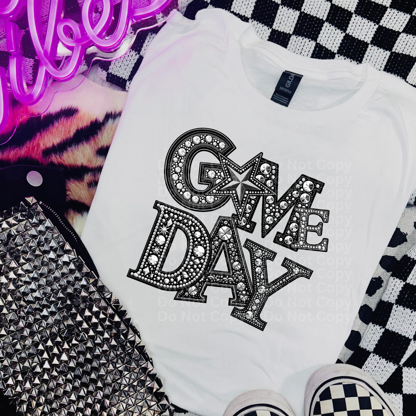 Game Day Star - Faux Rhinestone DTF Transfer